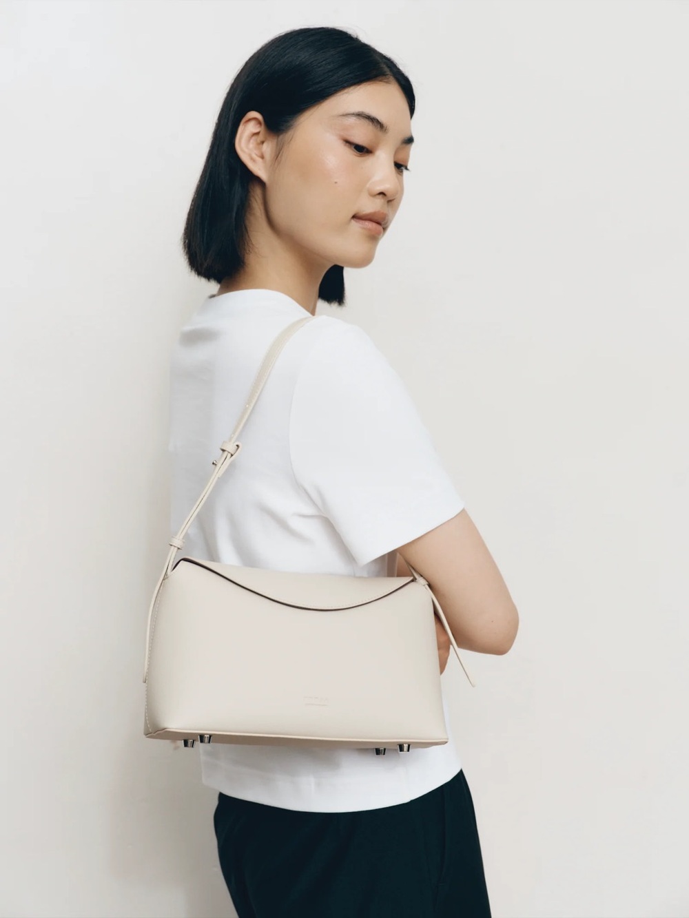 Freja New York Hudson Cream Leather Bag,